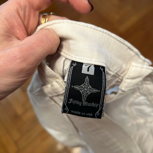 Flying Monkey White Skinny Jeans - Picture 5 of 9